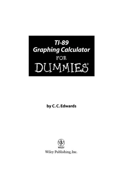 Capa de TI-89 graphing calculator for dummies