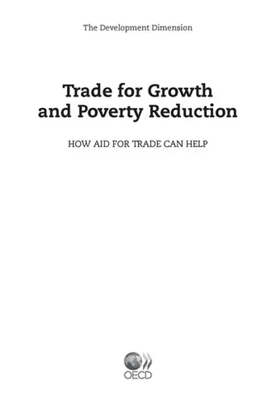 Capa de Trade for growth and poverty reduction