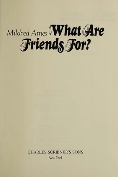 Capa de What are friends for?