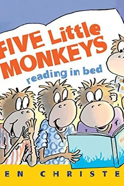 Capa de Five little monkeys reading in bed