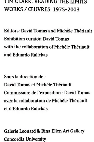 Capa de Tim Clark--reading the limits