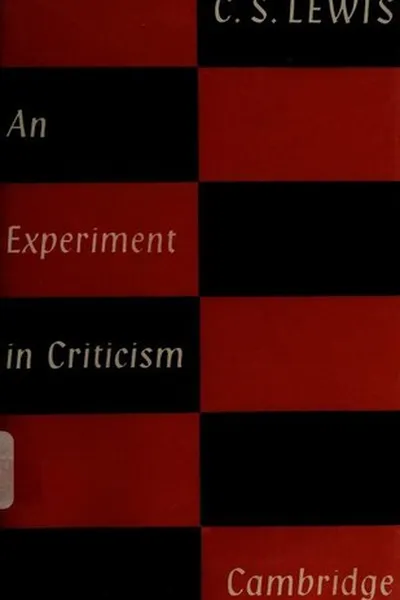 Capa de An Experiment in Criticism