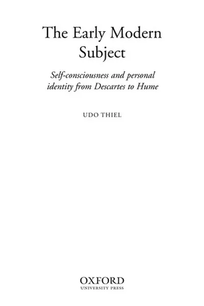 Capa de The early modern subject