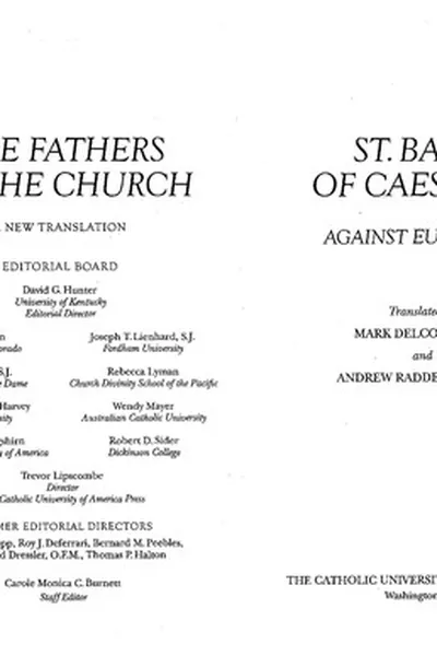 Capa de Against Eunomius