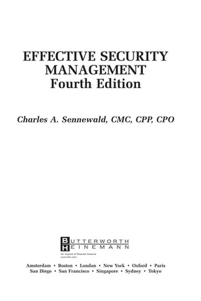 Capa de Effective security management