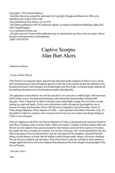 Capa de Captive Scorpio
