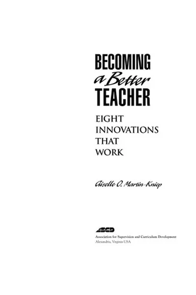 Capa de Becoming a better teacher