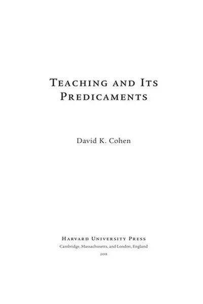 Capa de Teaching and its predicaments