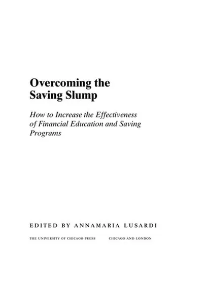 Capa de Overcoming the saving slump