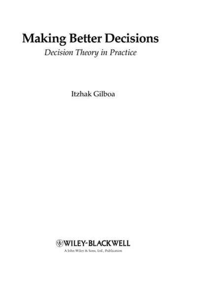 Capa de Making better decisions