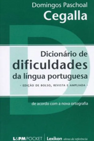 Cover of Dicionário de dificuldades da língua portuguesa