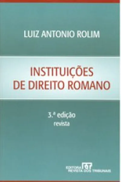 Cover of Instituições de Direito Romano