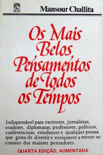 Cover of Os Mais Belos Pensamentos de Todos os Tempos