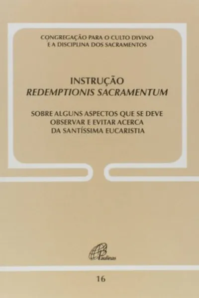 Cover of Instrução Redemptionis Sacramentum