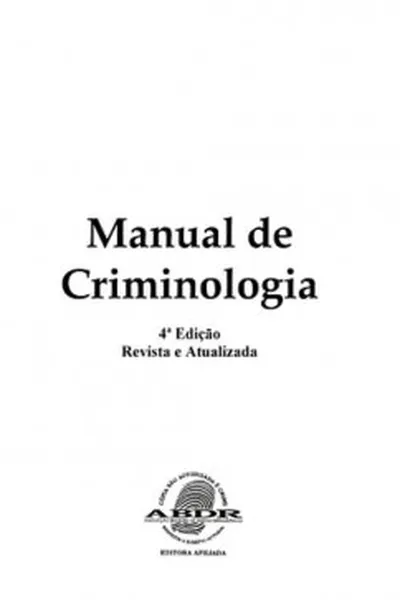 Cover of Manual de Criminologia