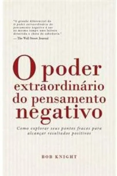 Cover of O poder extraordinário do pensamento negativo
