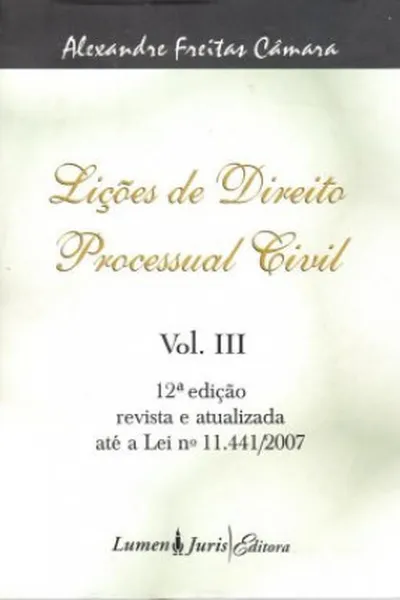 Cover of Lições de Direito Processual Civil