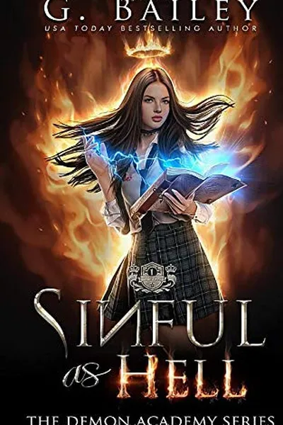 Cover of Sinful As Hell: A Reverse Harem Bully Academy Romance