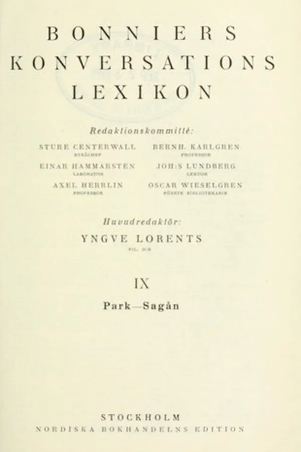 Capa de Bonniers konversations lexikon