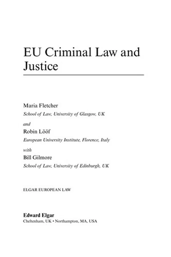 Capa de EU criminal law and justice