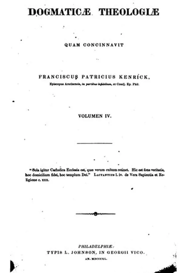 Capa de Theologiæ dogmaticæ tractus
