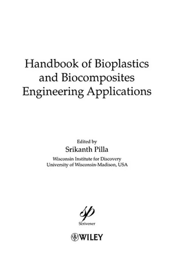 Capa de Handbook of bioplastics & biocomposites engineering applications