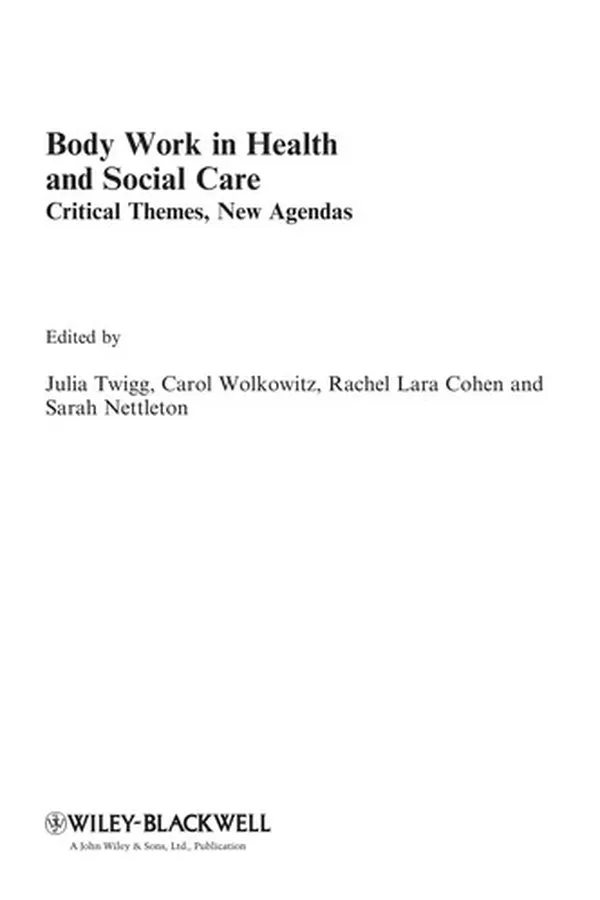 Capa de Body work in health and social care