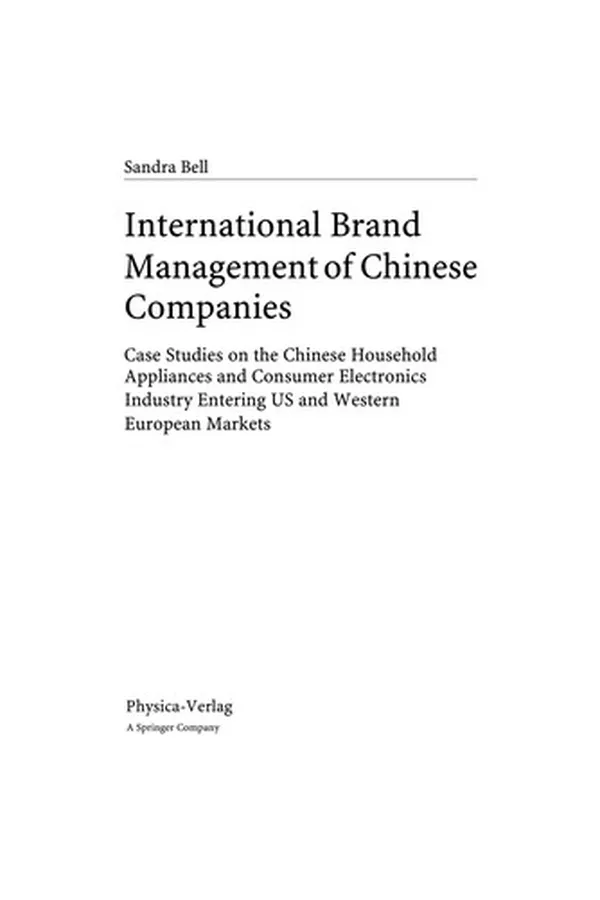 Capa de International brand management of Chinese companies