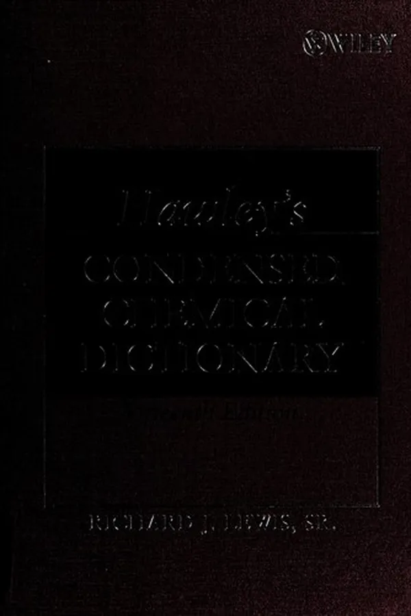 Capa de Hawley's condensed chemical dictionary
