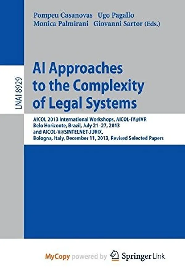 Capa de AI Approaches to the Complexity of Legal Systems