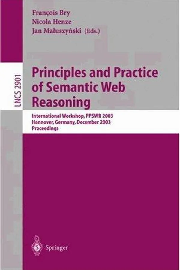 Capa de Principles and practice of Semantic Web reasoning
