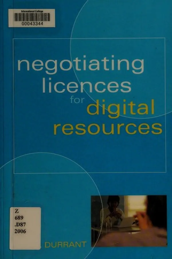Capa de Negotiating Licenses for Digital Resources