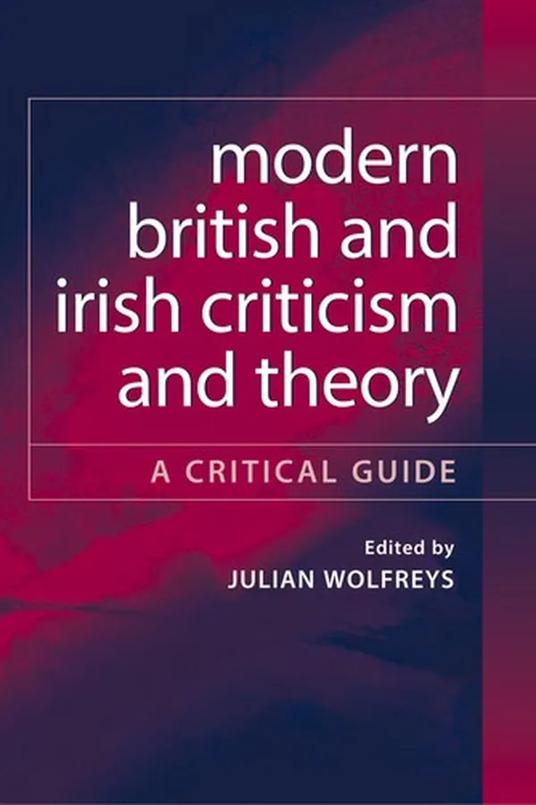 Capa de Modern British and Irish criticism and theory