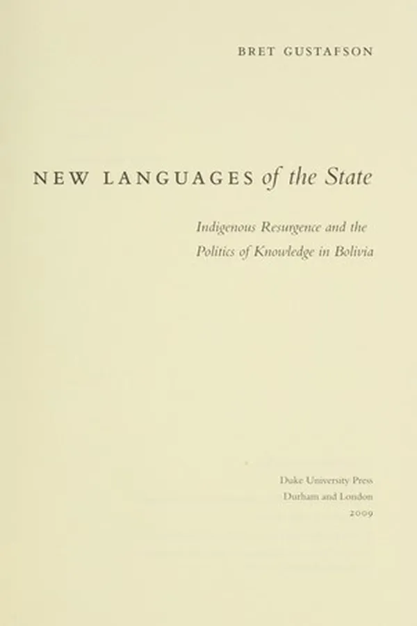 Capa de New languages of the state