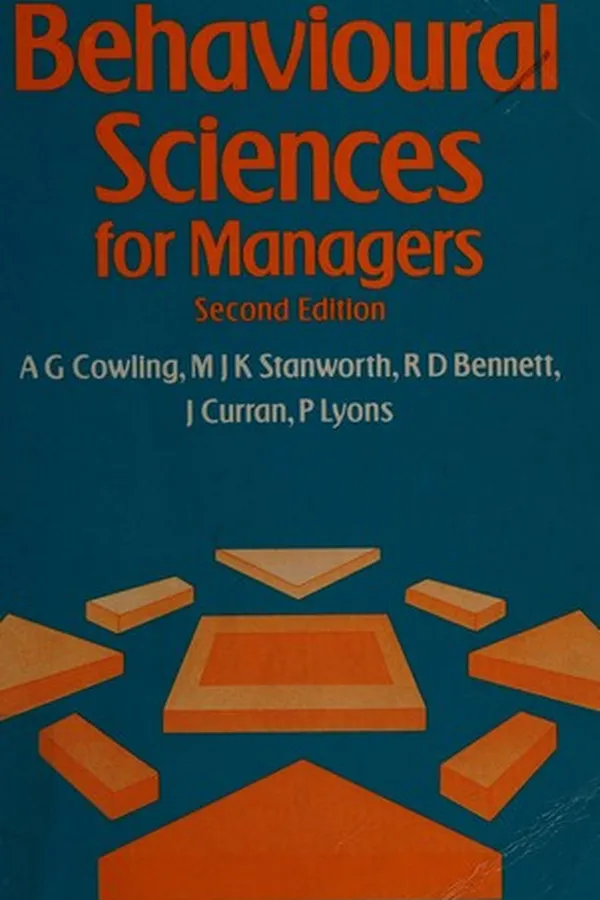 Capa de Behavioural sciences for managers