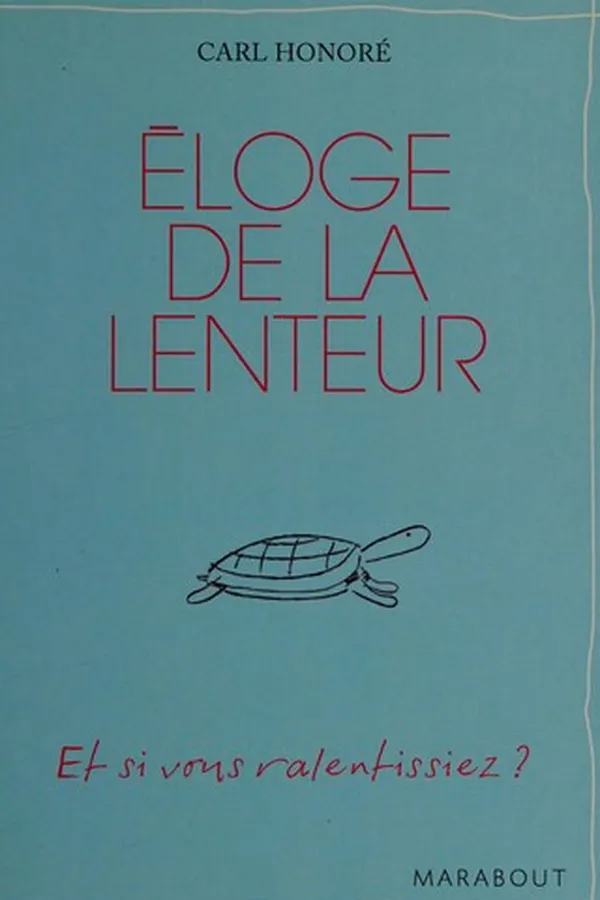 Capa de Eloge de la lenteur