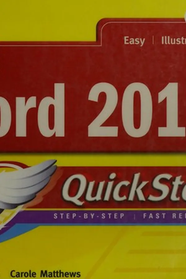 Capa de Microsoft Word 2013 QuickSteps