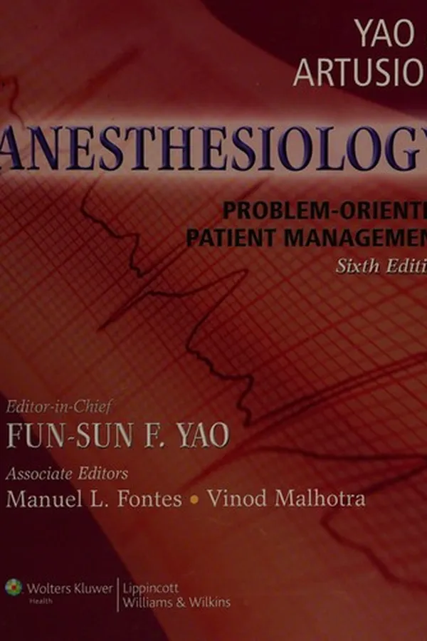 Capa de Yao & Artusio's anesthesiology