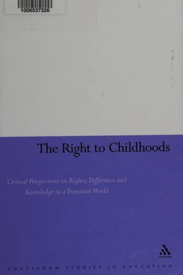 Capa de The right to childhoods