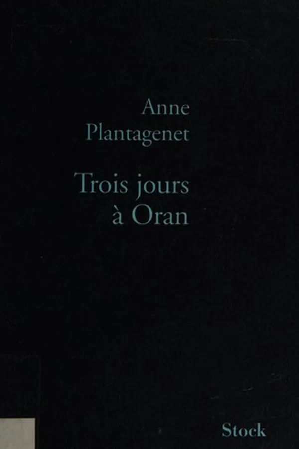 Capa de Trois jours à Oran