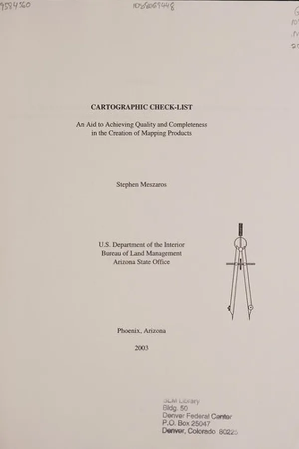 Cover of Cartographic check-list