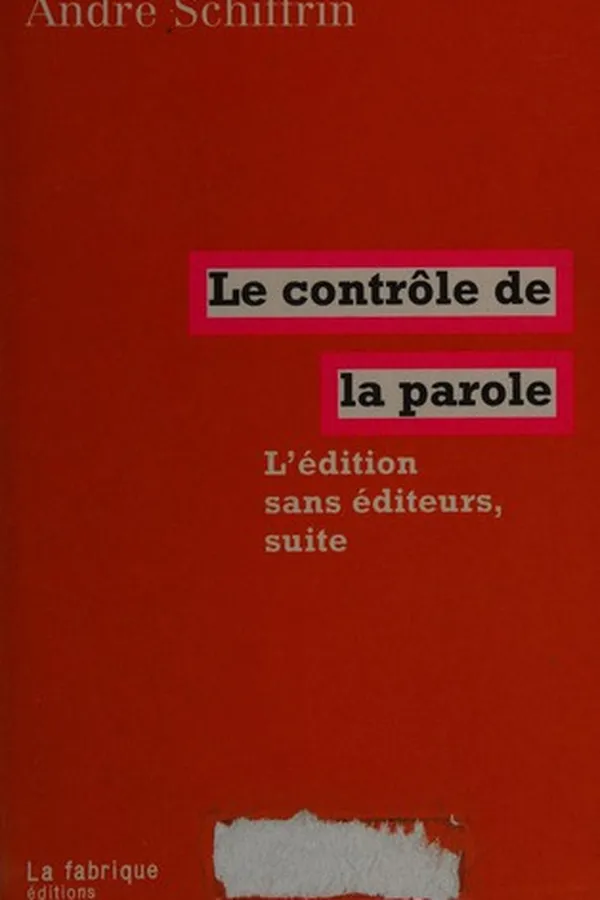 Capa de Le contrôle de la parole