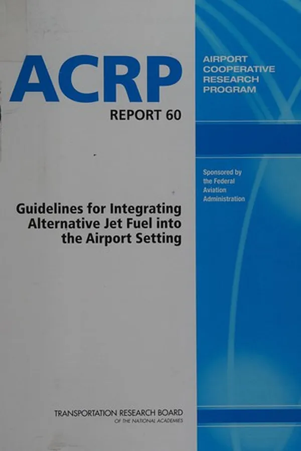 Capa de Guidelines for integrating alternative jet fuel into the airport setting