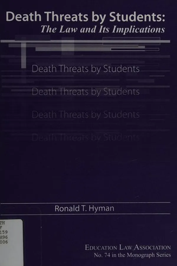 Capa de Death threats by students