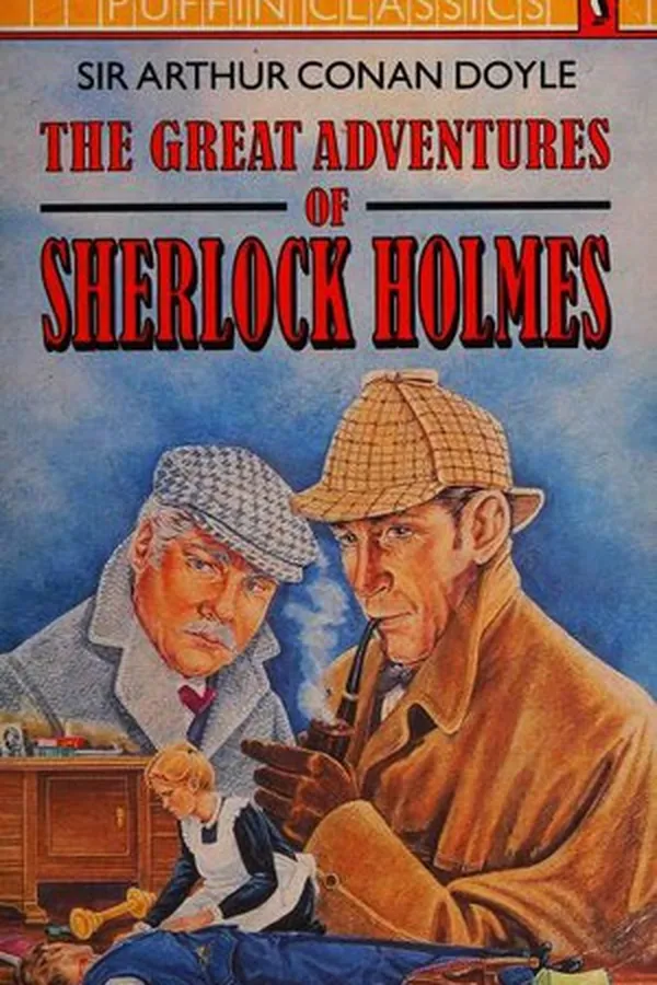 Capa de The Great Adventures of Sherlock Holmes (Adventure of Black Peter / Adventure of Charles Augustus Milverton / Adventure of the Beryl Coronet / Adventure of the Engineer's Thumb / Adventure of the Golden Pince-Nez / Adventure of the Priory School / Adventure of the Solitary Cyclist / Red-Headed League)