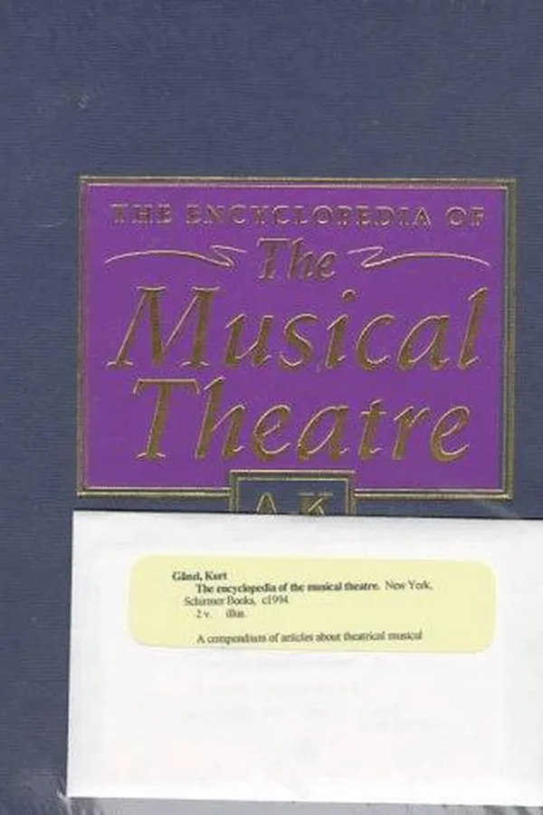 Capa de The encyclopedia of the musical theatre