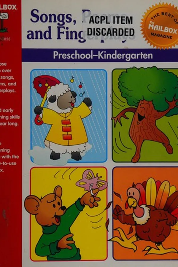 Capa de Songs, poems, and fingerplays