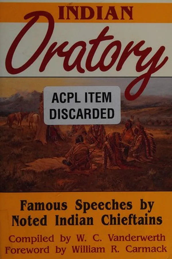 Capa de Indian oratory