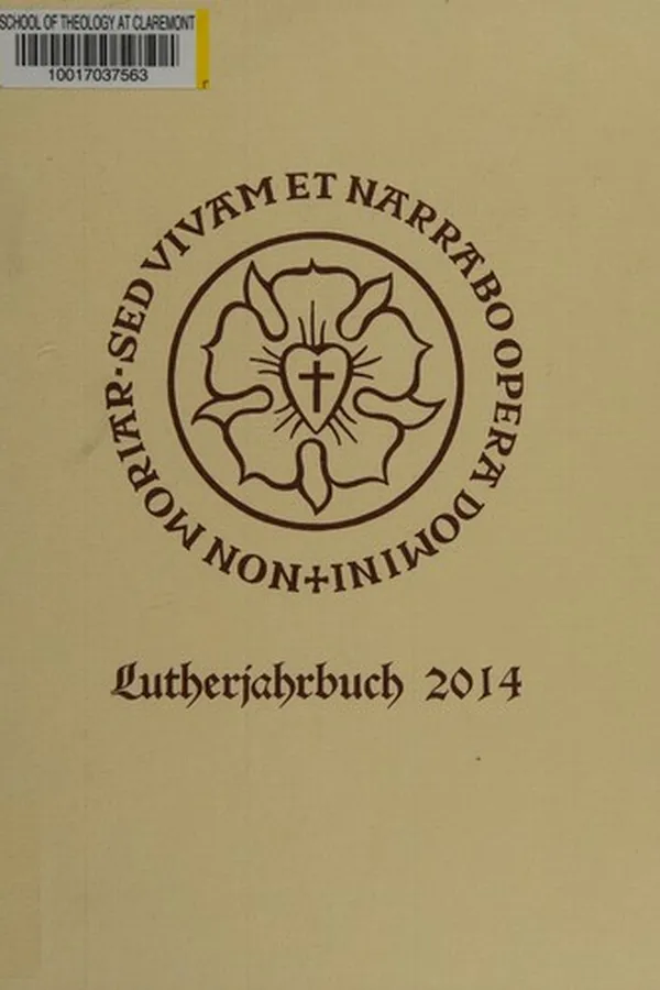 Capa de Lutherjahrbuch 81. Jahrgang 2014