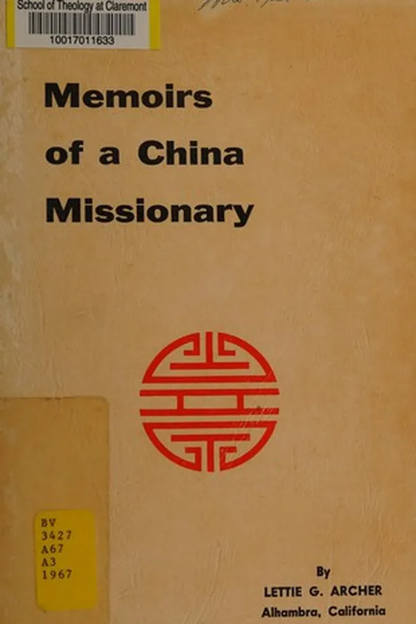 Capa de Memoirs of a China missionary